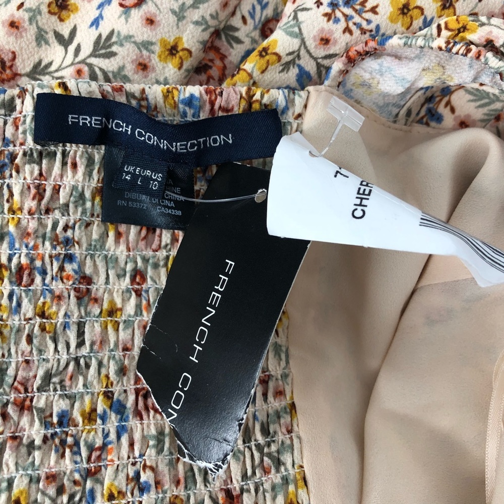 French Connection DELMIRA VERONA SMOCK MINI DRESS Modern Bridgerton Style - Picture 7 of 7
